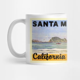 Santa Monica Beach California Vintage Mug